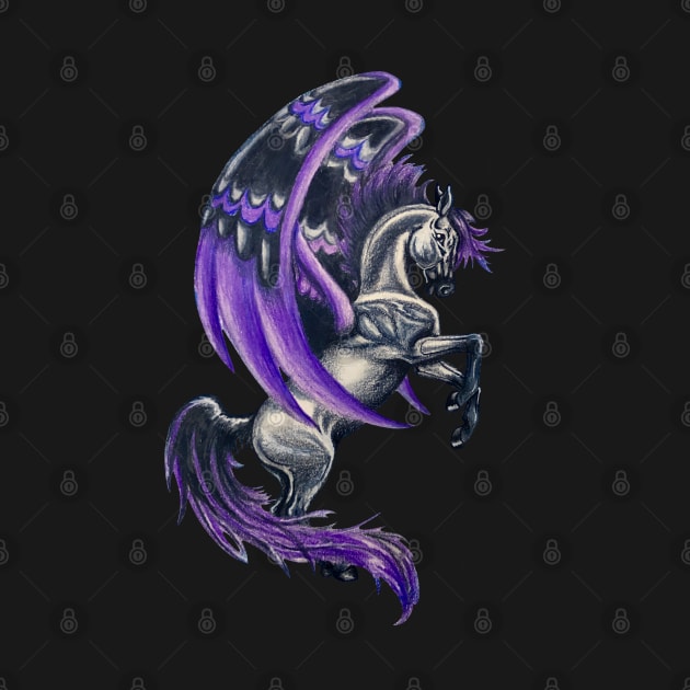 Black and Purple Pegasus by Lady Lilac