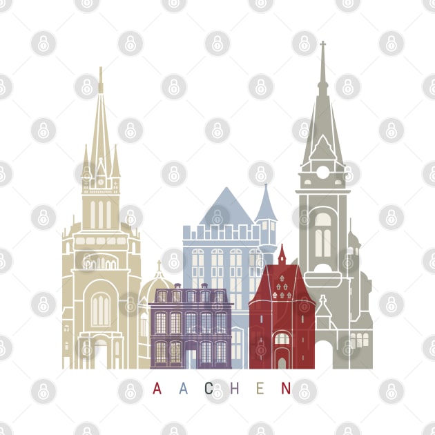 aachen skyline poster by PaulrommerArt