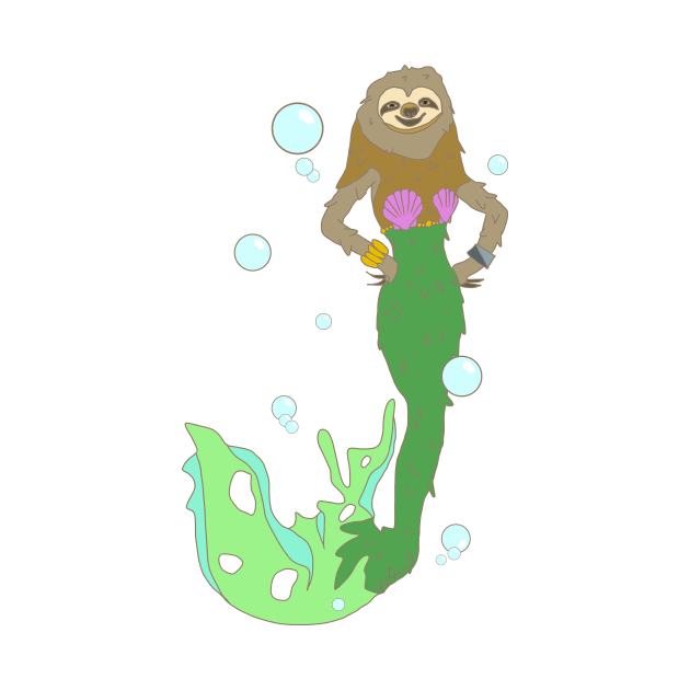 Sloth Mermaid by notsniwart