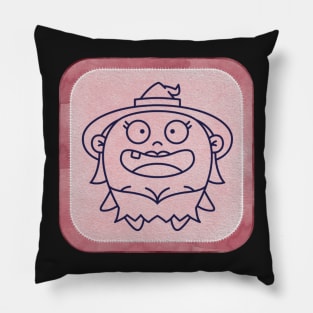 Funny Pink Halloween Witch Pillow