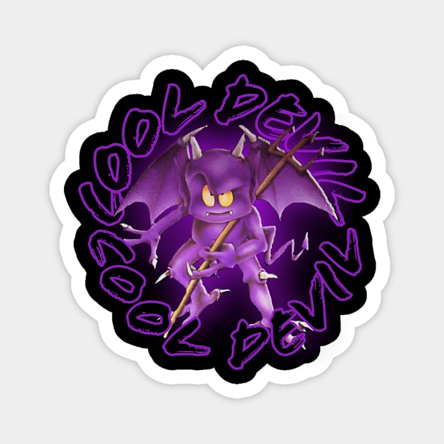 Cool Devil purple Magnet by JOKEST