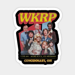 wkrp in cincinnati colours retro Magnet