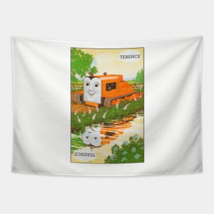 Terence the Tractor Vintage Card Tapestry