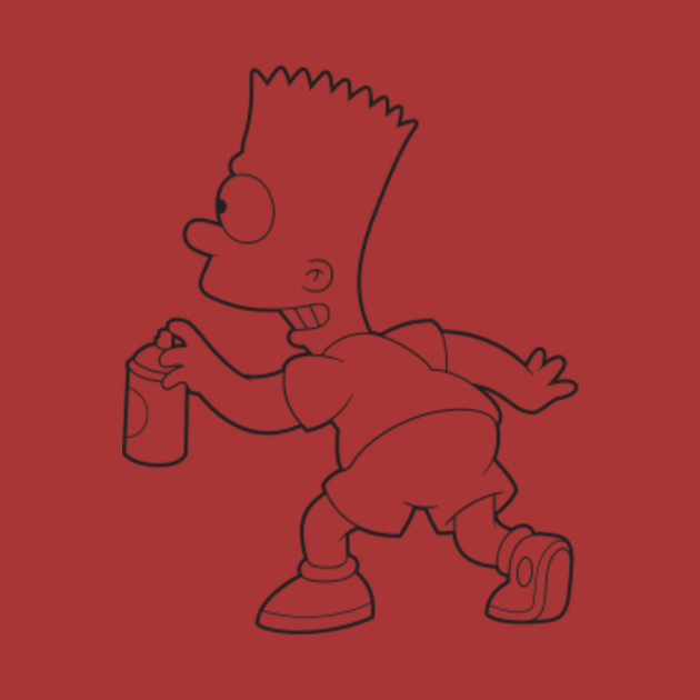 Spray Paint Bart Bart Pillow Teepublic