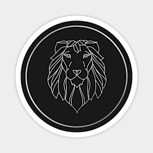 Leo Zodiac Art Silver Magnet