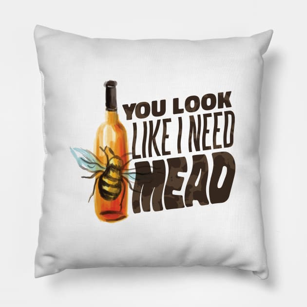 Funny Mead Drinker Gifts Meadmaking Homebrew Pillow by Little Duck Designs