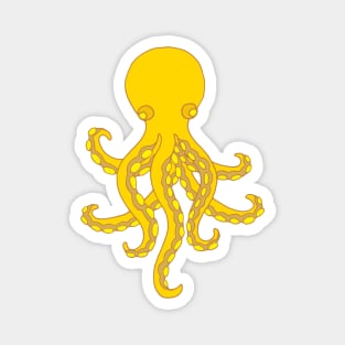 OCTOPUS GARDEN Yellow Undersea Ocean Creature Tentacles - UnBlink Studio by Jackie Tahara Magnet