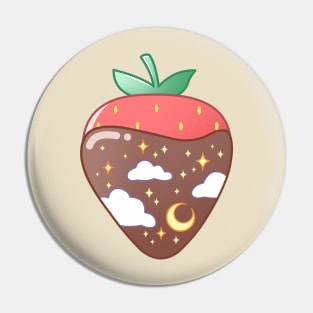 Dark Chocolate Strawberry Pin