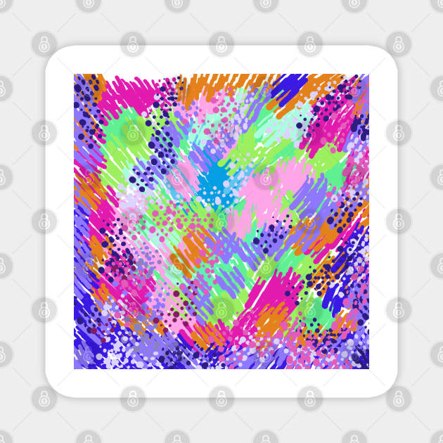 Colorful Dotted abstracts Magnet by jen28