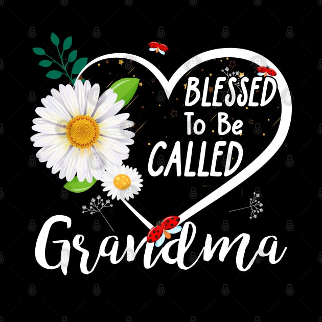 Blessed To Be Called Grandma Tee Proud Grandma Shirt Womens Funny Letters Printed Grandmother by Otis Patrick