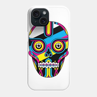 CMYK Deco Skull Phone Case