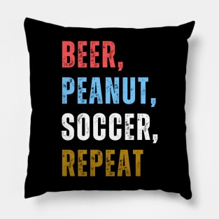 Beer Peanut Soccer Repeat Pillow