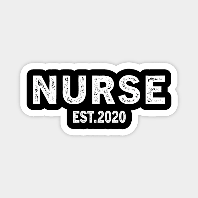 Nurse Est 2020 Graduation Gift Magnet by followthesoul