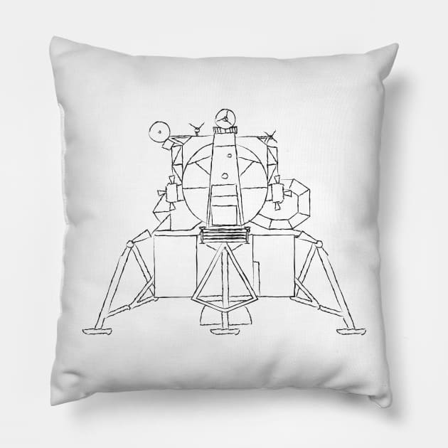 Lunar module Pillow by puppaluppa