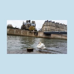 Paris Swan at Notre Dame de Paris T-Shirt