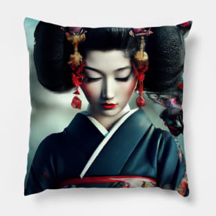 Japanese Geisha painting Pillow