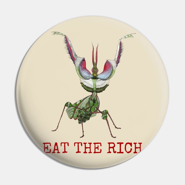 Eat the Rich, idolomantis diabolica, Devil’s Flower Mantis Pin by JJacobs