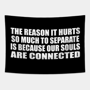 The reason it hurts so much to separate is because our souls are connected Tapestry