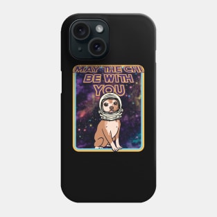 May The Chi Be With You - Cute Funny Chihuahua  Retro Sci-Fi Parody Phone Case