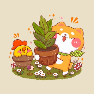 Gardening Shiba T-Shirt