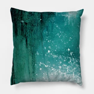 Teal abstract Pillow