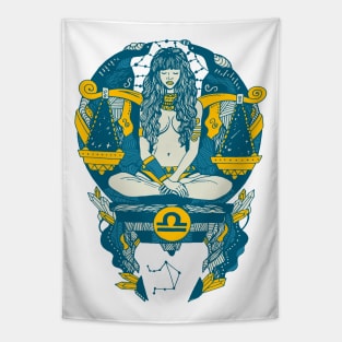 Retro Wave Libra Beauty Tapestry