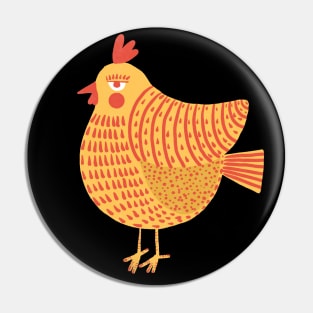 The and yellow easter chicken, version 4 Pin