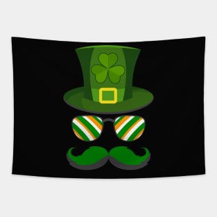 Leprechaun Hat with Sunglass-St Paddys Day Gifts Tapestry