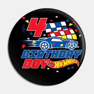 Kids Hot Wheels 4 Birthday Boy Pin