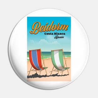 Benidorm Beach poster Pin