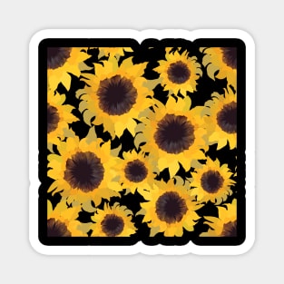 watercolor sunflowers Magnet