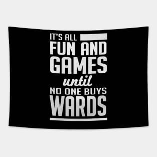 No_one_buys_wards (black) Tapestry