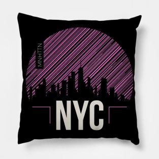 New York City in Pink Pillow