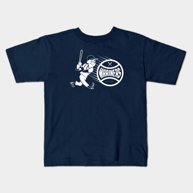 Vintage Baseball - Seattle Mariners (White Mariners Wordmark) - Seattle  Mariners - Kids T-Shirt