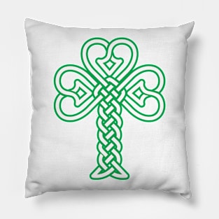 Celtic knotwork Shamrock Pillow