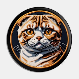 Scottish Fold Embroidered Patch Pin