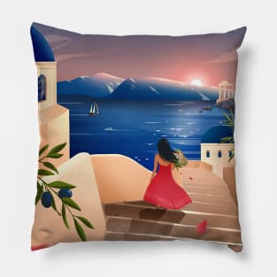 Discover Greece 2 Pillow