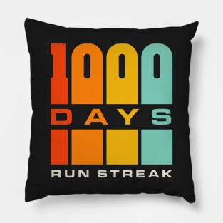 Run Streak Run Streaker 1,000 Days of Running Comma Day Pillow