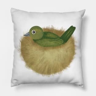 Nesting Painted Bunting Pillow