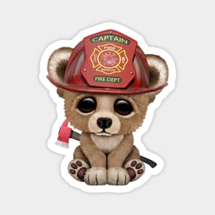 Cute Baby Bear Firefighter Magnet