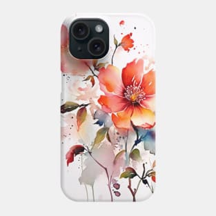 Watercolor flowers Phone Case