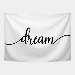 Dream Word in Black and White Tapestry