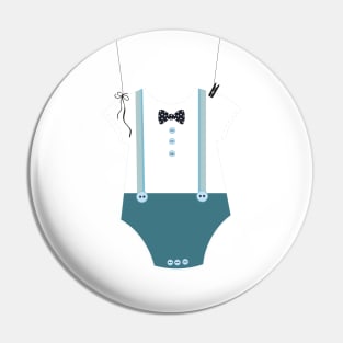 Bow tie and baby body boy symbol Pin