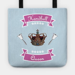 Handbell Queen Pink on Blue Tote