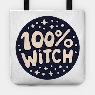 100% Witch Halloween Design Tote