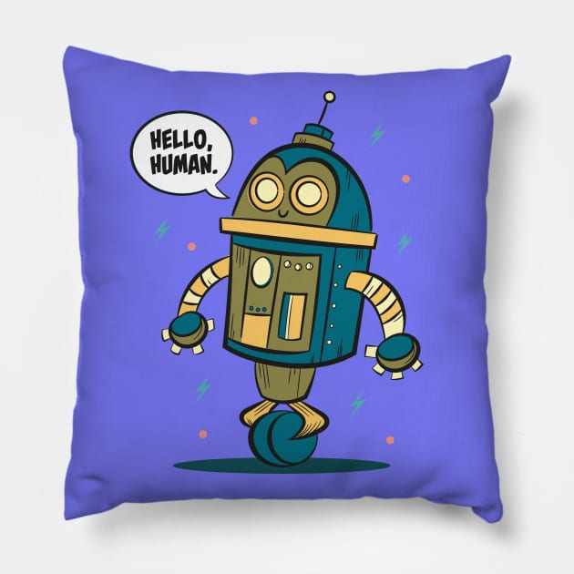 Hello, Human Pillow by edvill