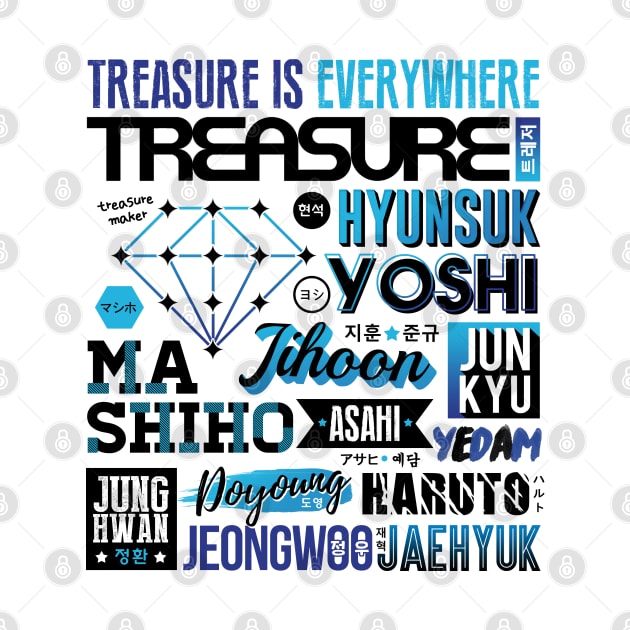 TREASURE Font Collage by skeletonvenus