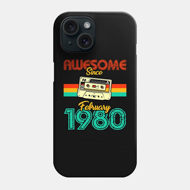 Awesome since February 1980 Phone Case by MarCreative