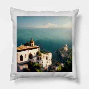 Golden sun on the Amalfi Coast Pillow