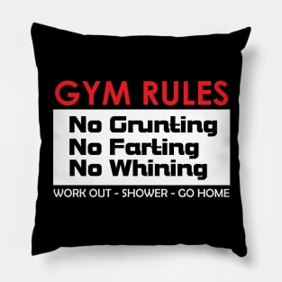 Gym Rules Pillow